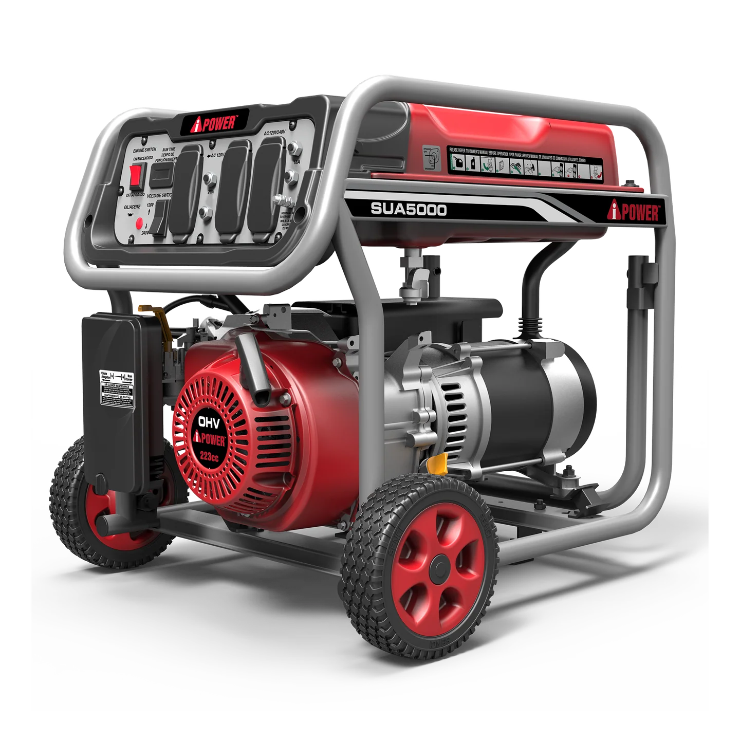 Generador A-ipower SUA5000E Starter y Manual 110/220V