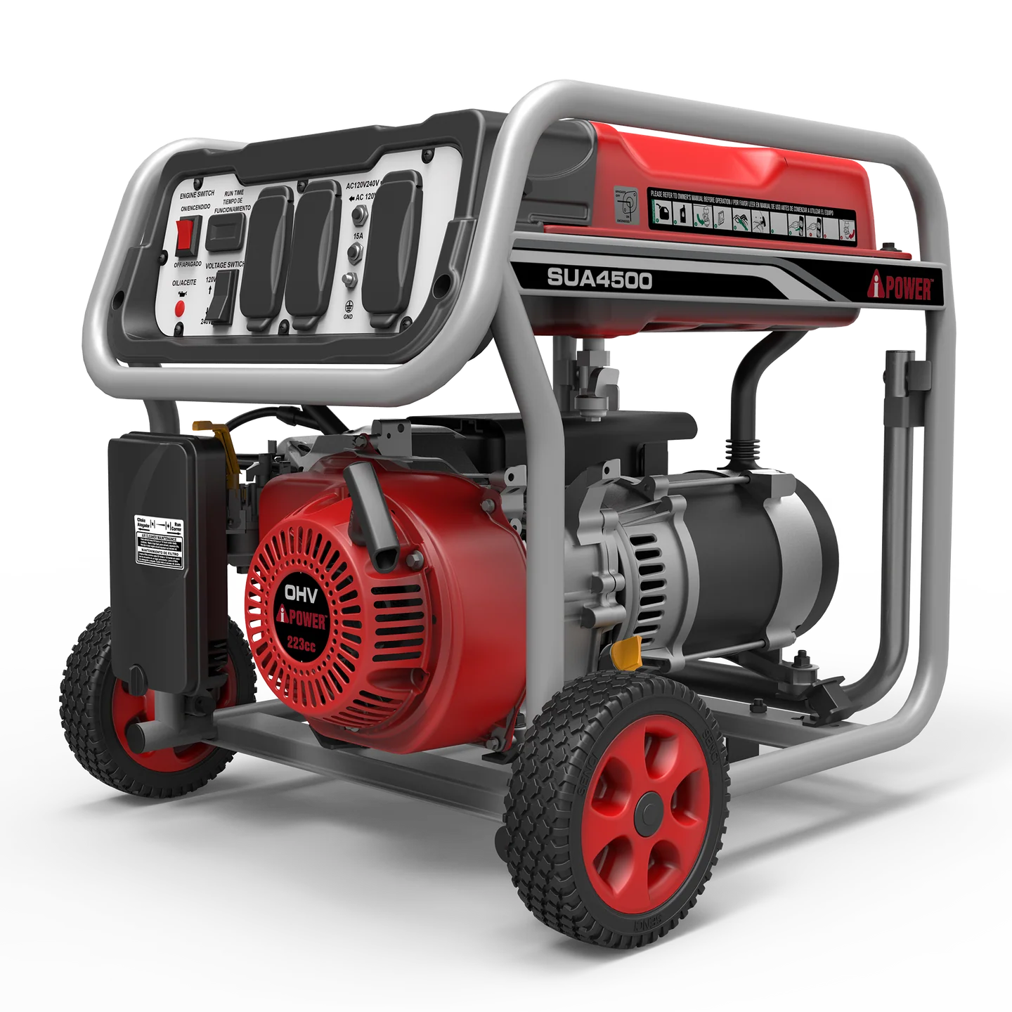 Generador A-ipower SUA4500 7 HP Encen. Manual