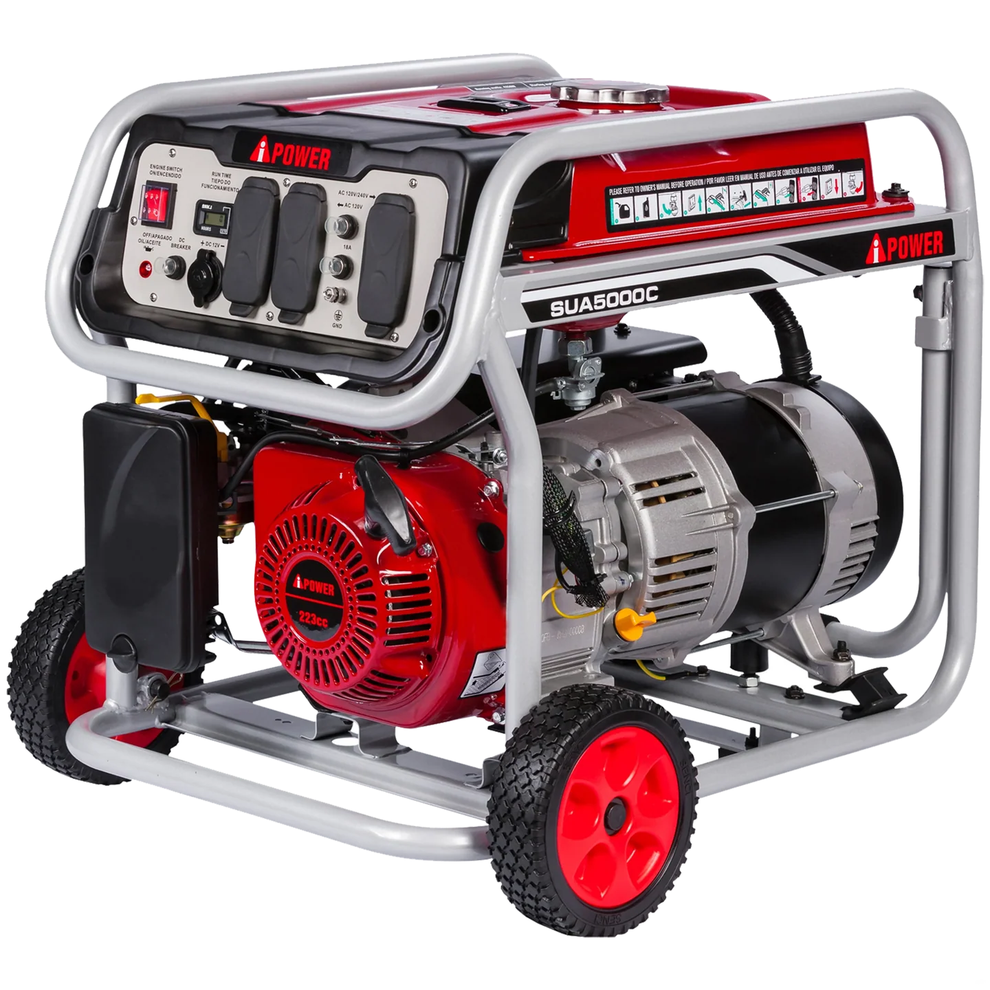 Generador A-ipower SUA5000C Encend. Manual