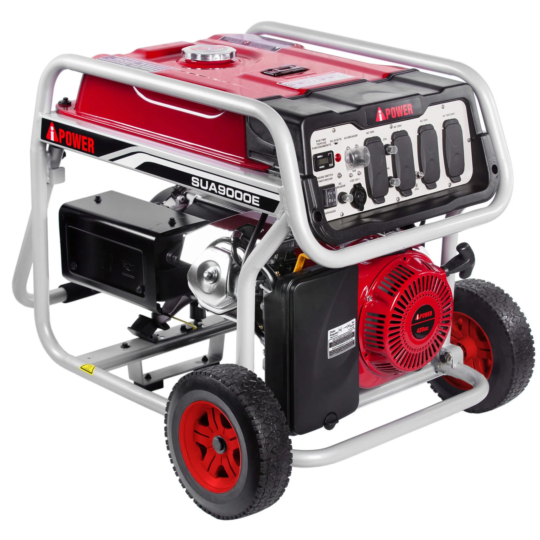Generador A-ipower SUA9000E Starter Y Manual 110/220V 14 HP - Imagen 2