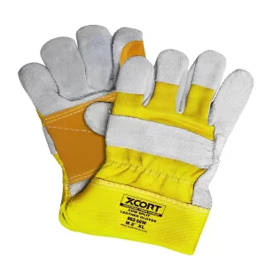 Guante Operador Cuero Y Lona Xcort PAR 903-5010