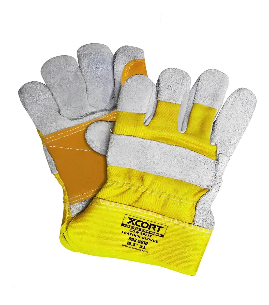 Guante Operador Cuero Y Lona Xcort PAR 903-5010